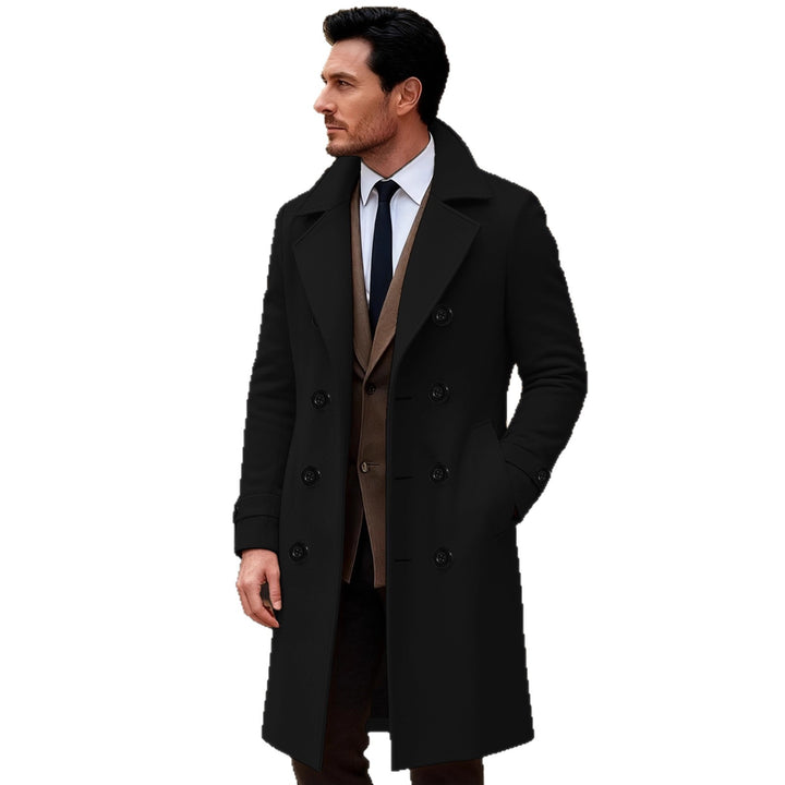 Herren eleganter doppelreihiger Wollmantel Aliams