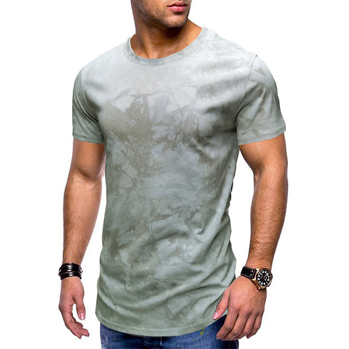 Herren T-Shirt mit einzigartigem Batikdesign und Rundhalsausschnitt Aliams