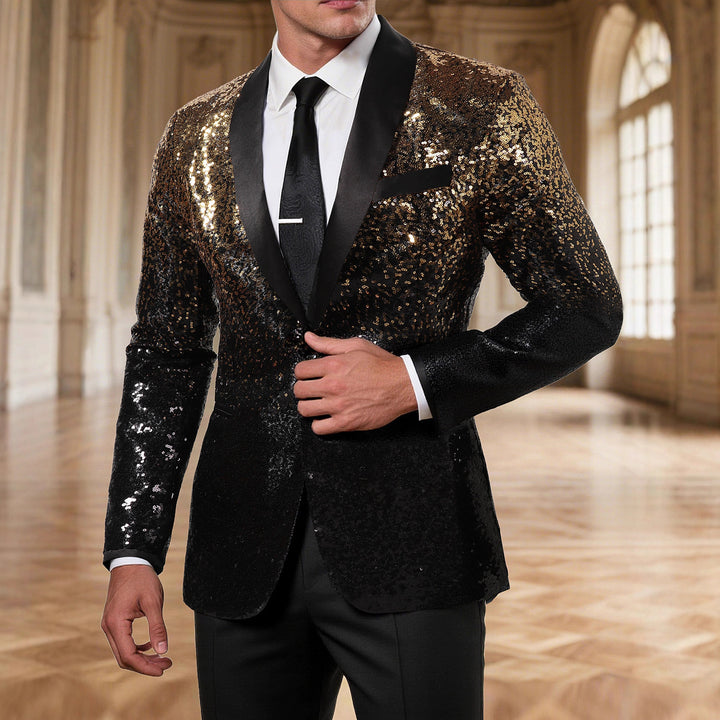 Herren Glamouröser Pailletten-Sakko Aliams