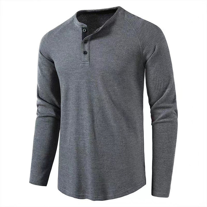 Herren elegantes Longsleeve mit Knopfleiste Aliams