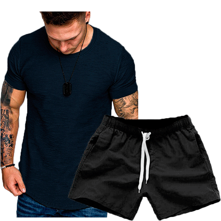 Herren Freizeit-Shirt und Shorts Set Aliams