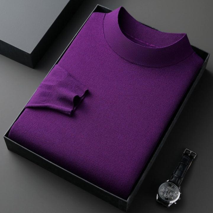 Herren eleganter Rundhalspullover aus feiner Baumwollmischung Aliams