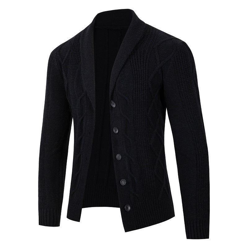 Herren Strickjacke mit modernen Kabelmustern und bequemen Passform Aliams