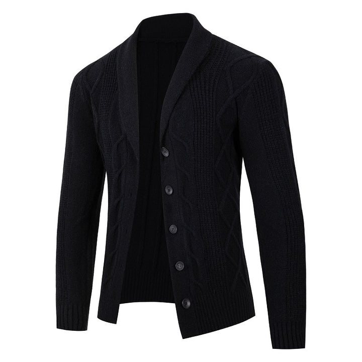 Herren Strickjacke mit modernen Kabelmustern und bequemen Passform Aliams