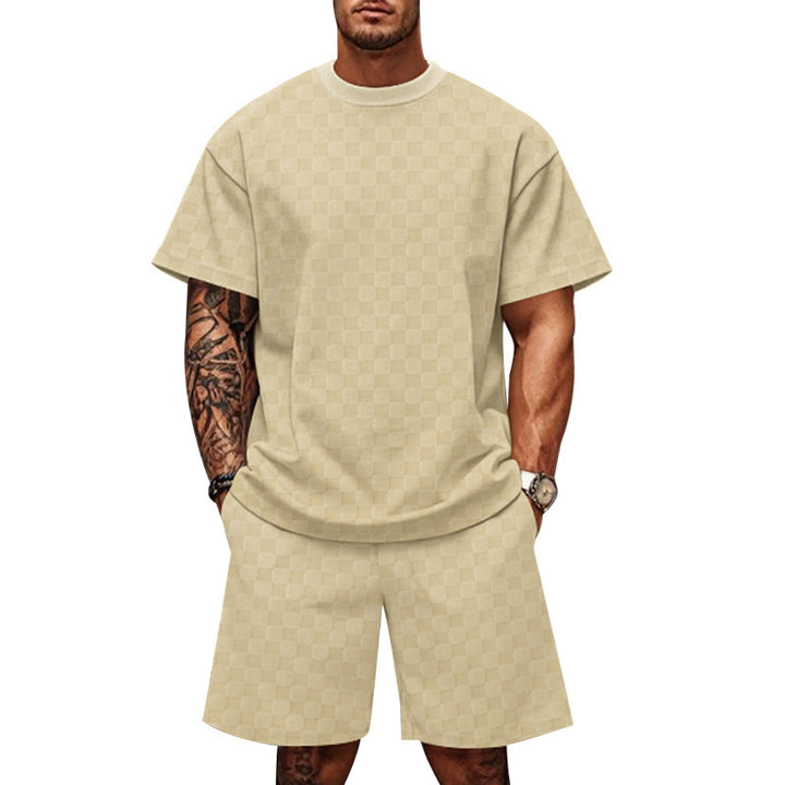 Herren Sportliches Kurzarm T-Shirt und Shorts Set Aliams
