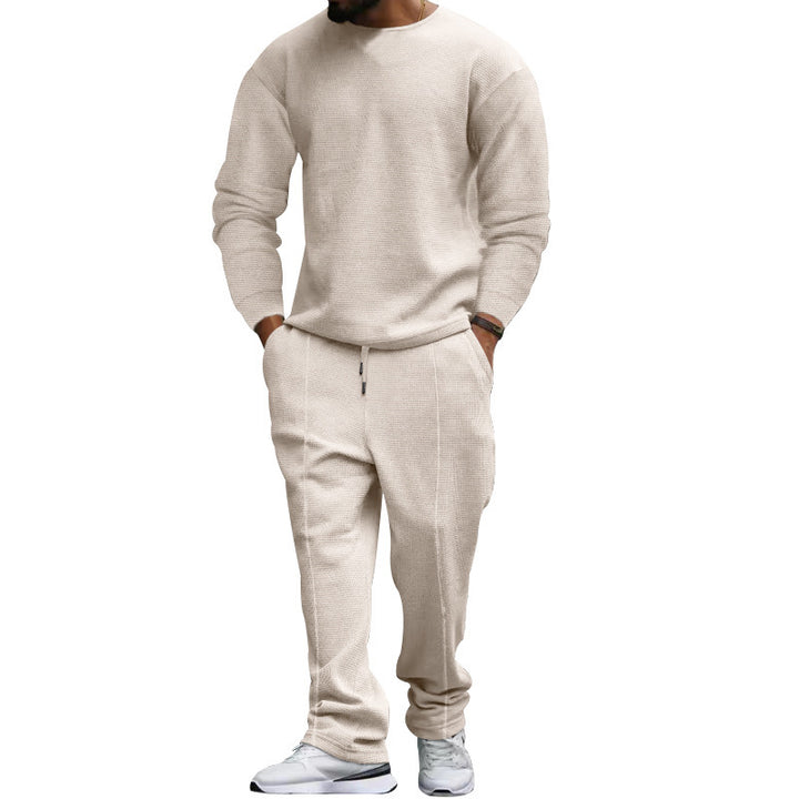 Herren Bequemer Freizeitpullover mit passender Chinohose Aliams