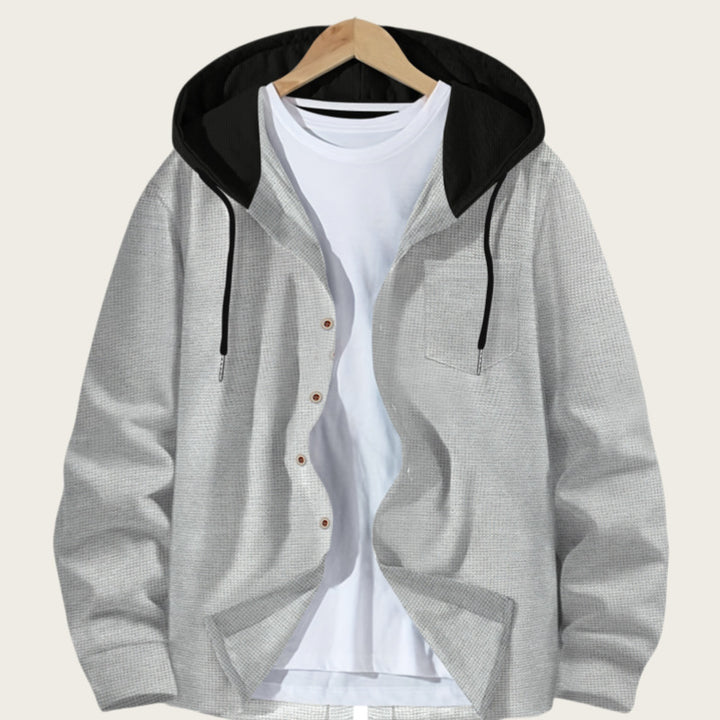 Herren Freizeitjacke mit abnehmbarer Kapuze und praktischen Taschen Aliams