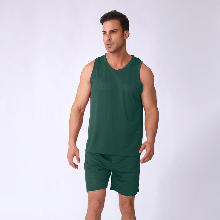 Herren Atmungsaktives Sport-Tanktop mit leichten Shorts Aliams