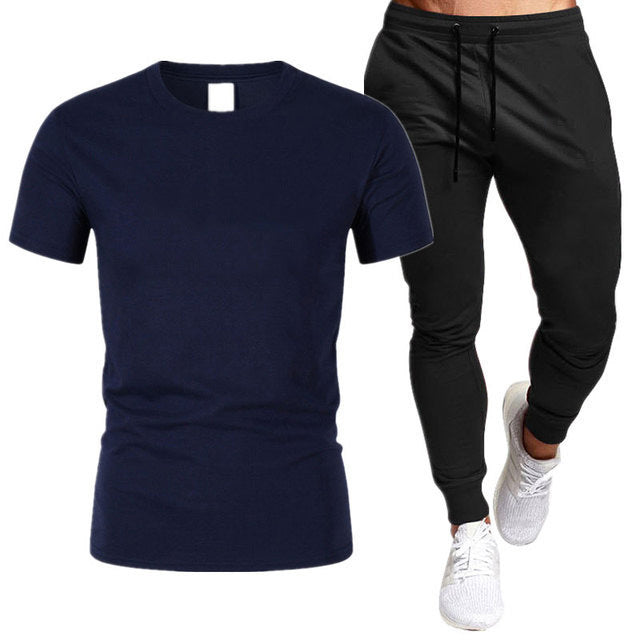 Herren Sportliches T-Shirt und Jogginghose Set Aliams