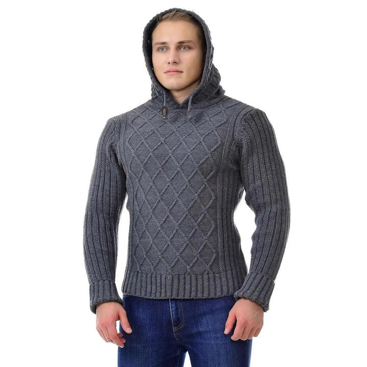 Herren Strickpullover mit modernem Rautenmuster Aliams
