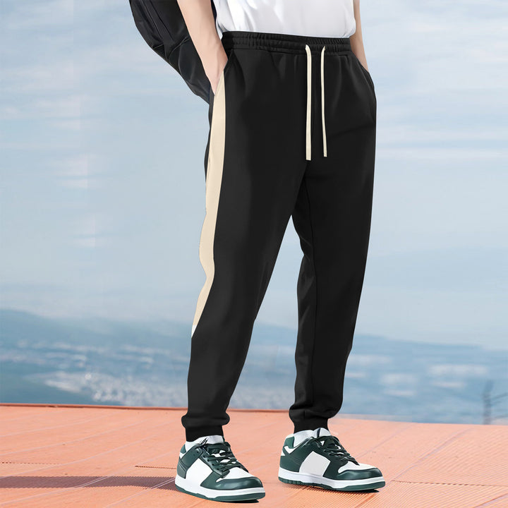 Herren Sportliche Jogginghose mit Seitentaschen und elastischem Bund Aliams