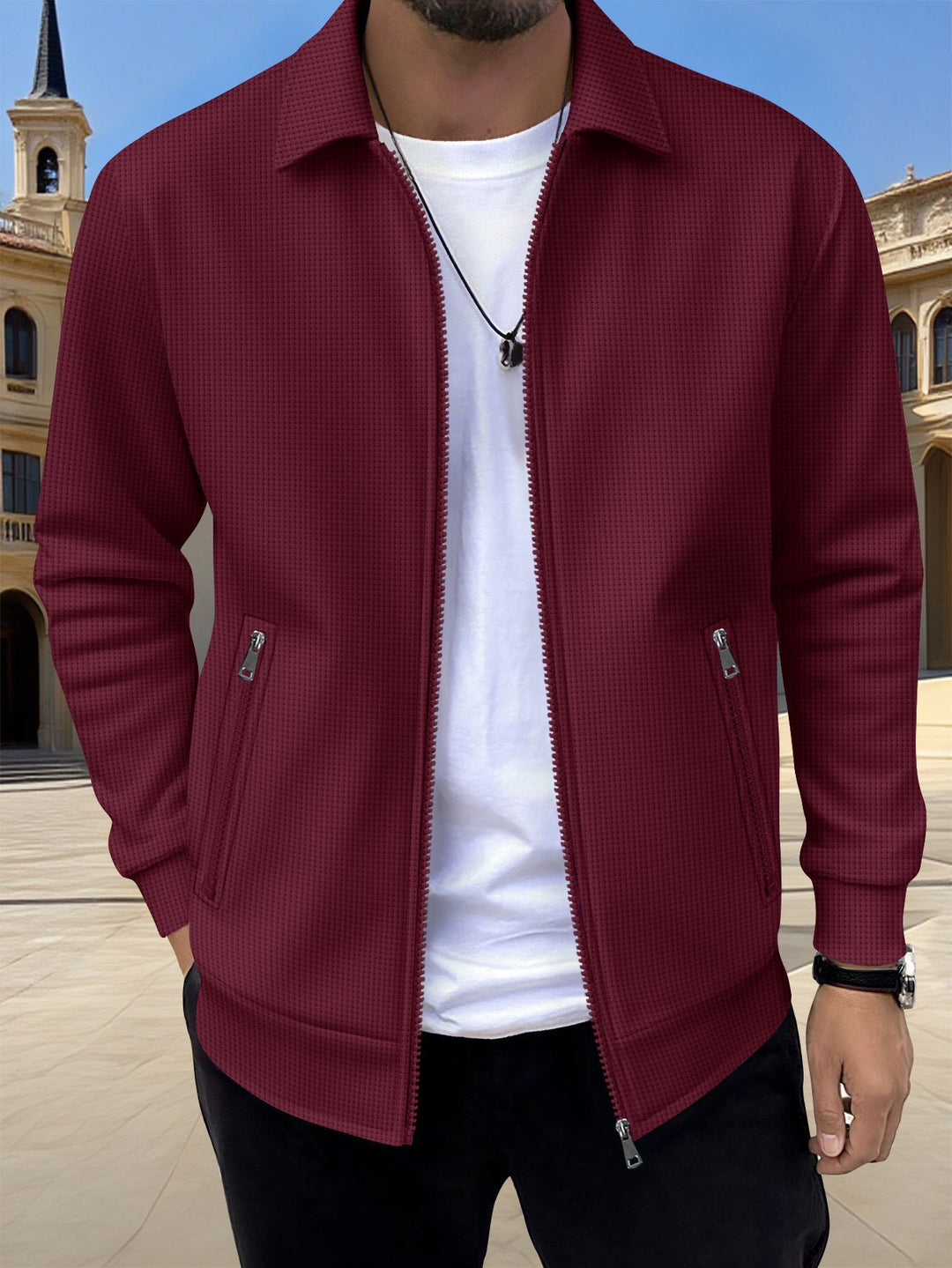 Herren Sportliche Steppjacke mit seitlichen Reißverschlusstaschen Aliams