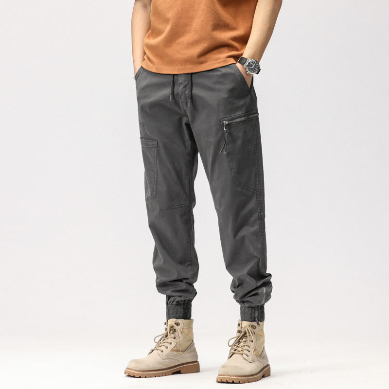 Herren Cargo-Hose mit elastischem Bund und vielseitigen Taschen Aliams