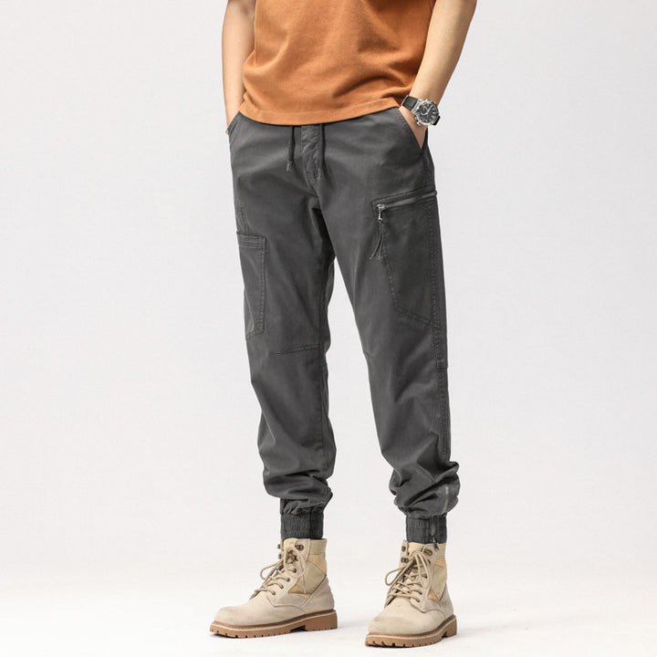 Herren Cargo-Hose mit elastischem Bund und vielseitigen Taschen Aliams