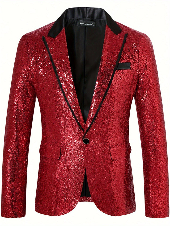 Herren Glamouröser Paillettenblazer Aliams