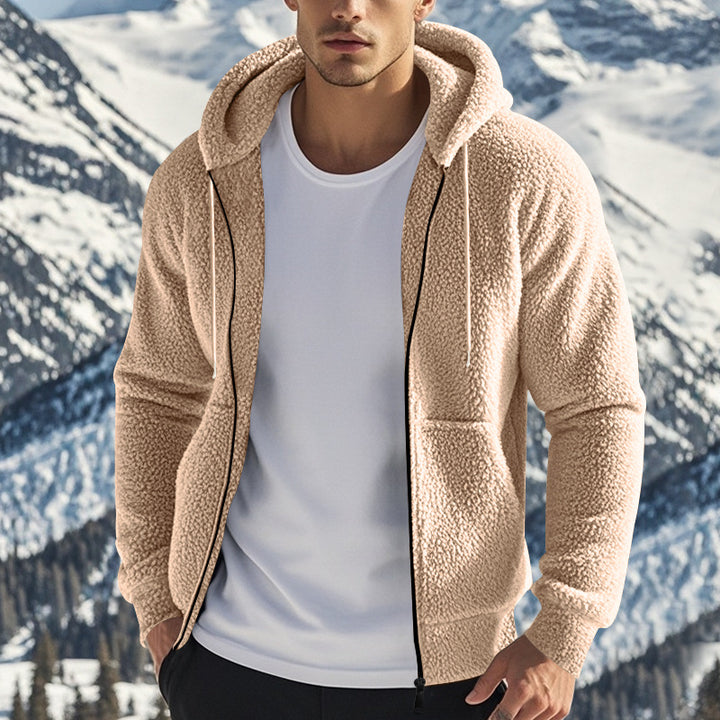 Herren Fleecejacke mit Kapuze Aliams