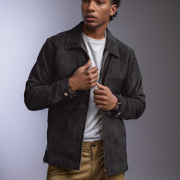 Herren schicke Suede-Jacke Aliams