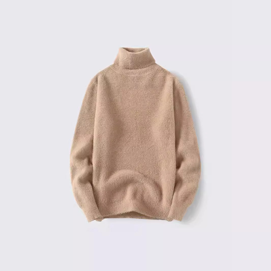 Herren warmer Rollkragenpullover aus weichem Strickstoff Aliams