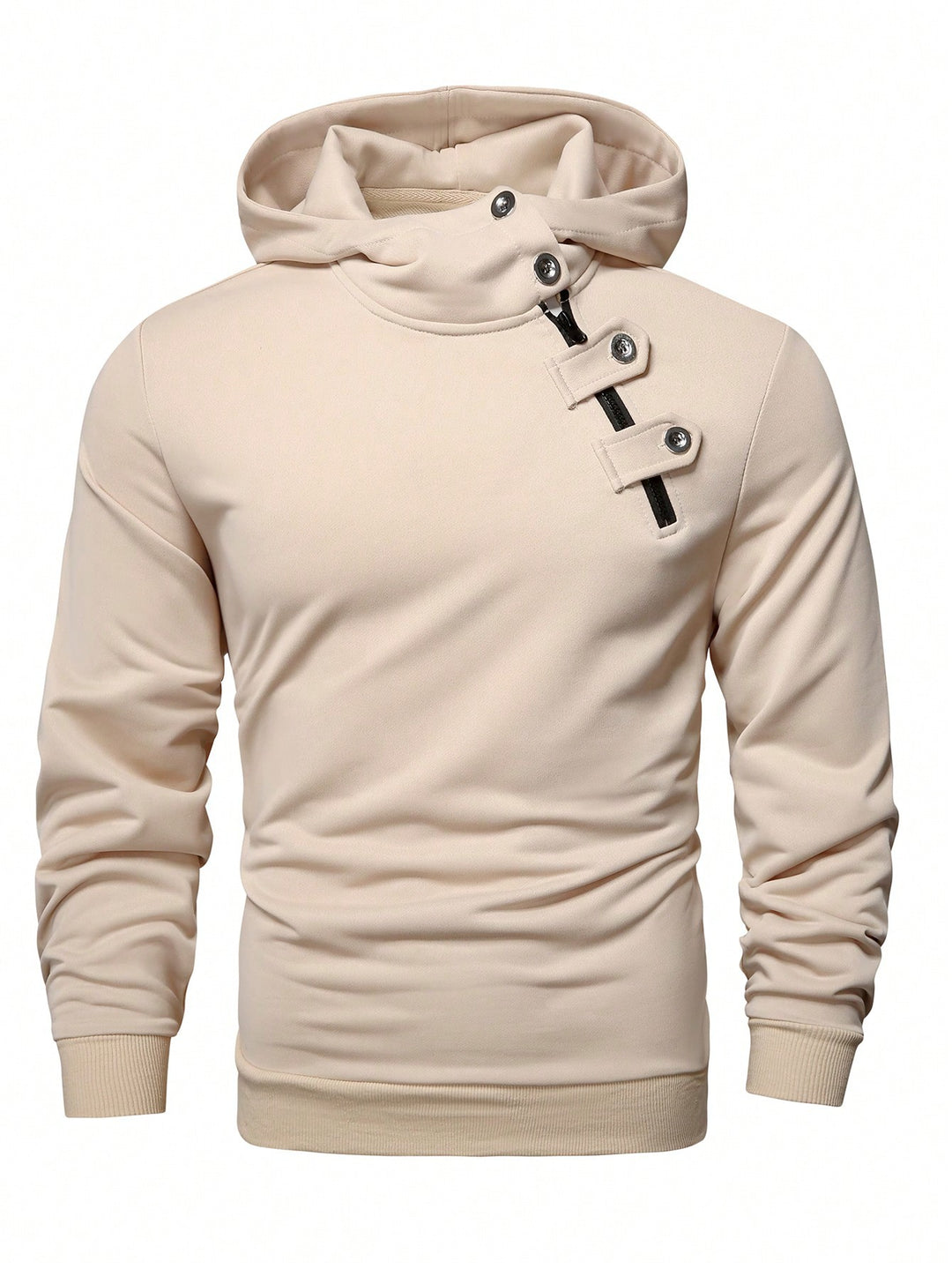 Herren Hoodie mit innovativem Kragen und praktischer Taschenlösung Aliams