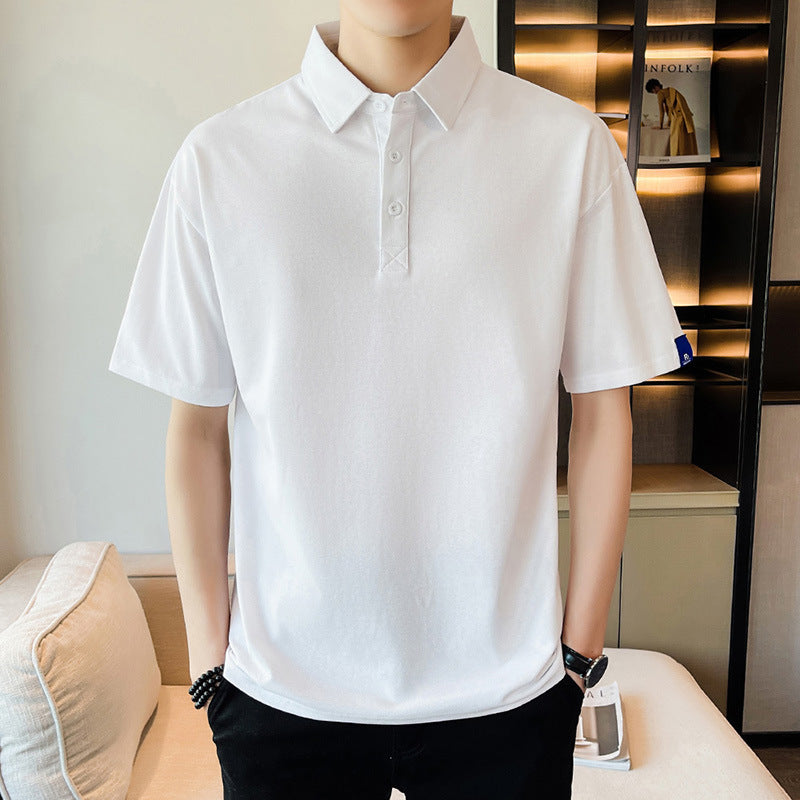 Herren atmungsaktives Poloshirt mit knopfverzierten Details Aliams