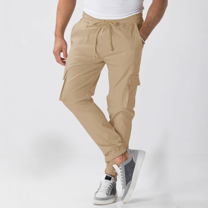 Herren Cargo-Hose mit elastischem Bund und mehreren Taschen Aliams