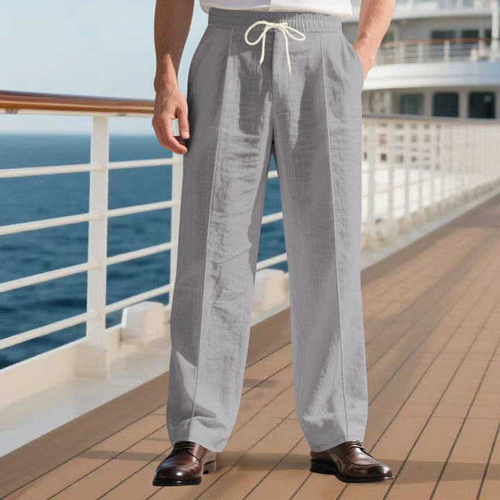 Herren elegante Freizeithose mit verstellbarem Bund Aliams