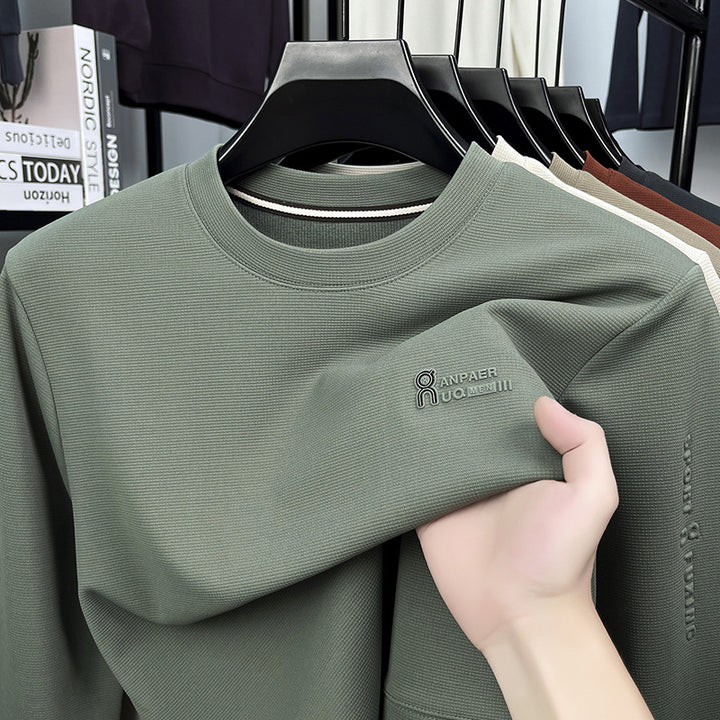 Herren Sport Sweatshirt mit strukturiertem Gewebe und modernem Rundhalsausschnitt Aliams