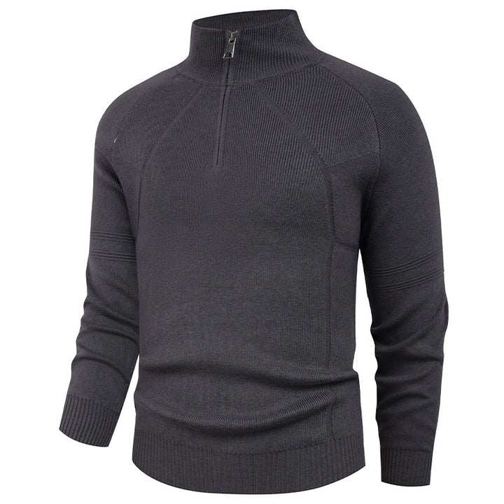 Herren Strickpullover mit modernem Reißverschluss und eleganter Struktur Aliams