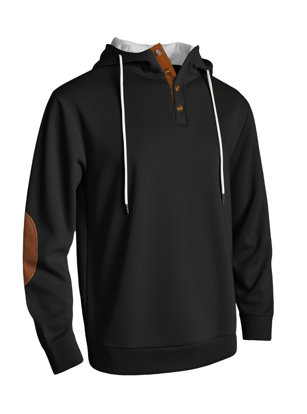 Herren Kapuzenpullover mit modischer Knopfleiste und strukturiertem Design Aliams