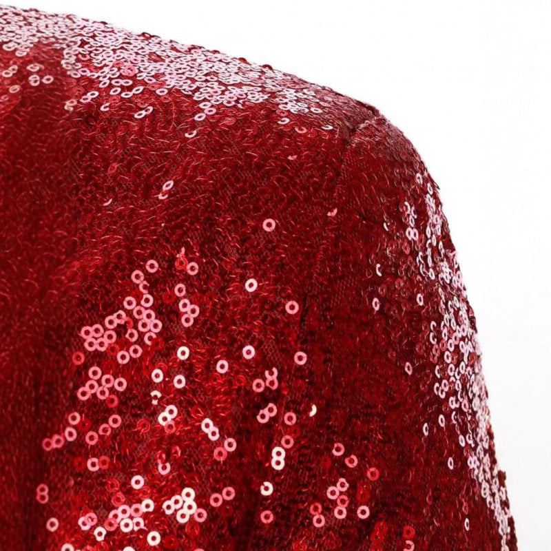 Herren Glamouröses Pailletten-Sakko Aliams