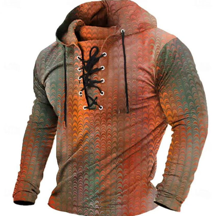 Herren Hooded Sweatshirt mit innovativem Wabenmuster Aliams