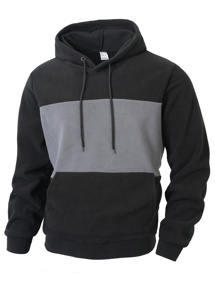 Herren Fleece-Hoodie mit übergroßem Kragen Aliams
