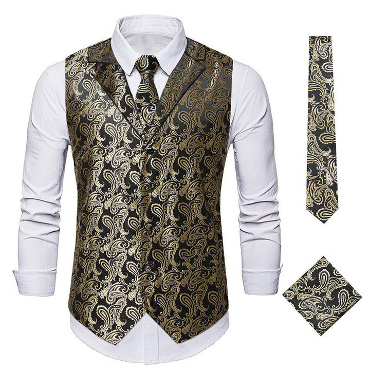 Herren elegante Weste mit Paisley-Muster Aliams