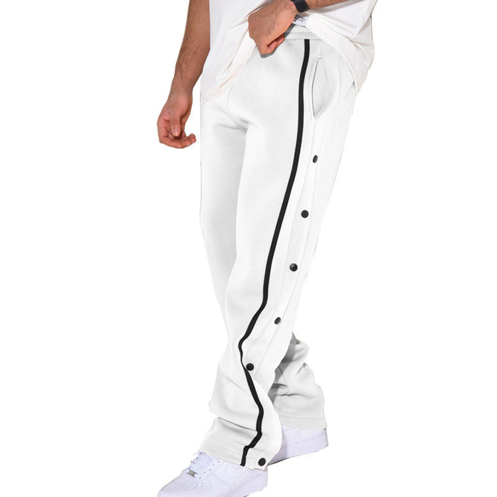 Herren Sportliche Jogginghose mit Druckknopfdetails an der Seite Aliams