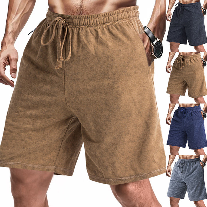 Herren bequeme Freizeit-Shorts aus sanftem Stoff mit verstellbarem Kordelzug Aliams