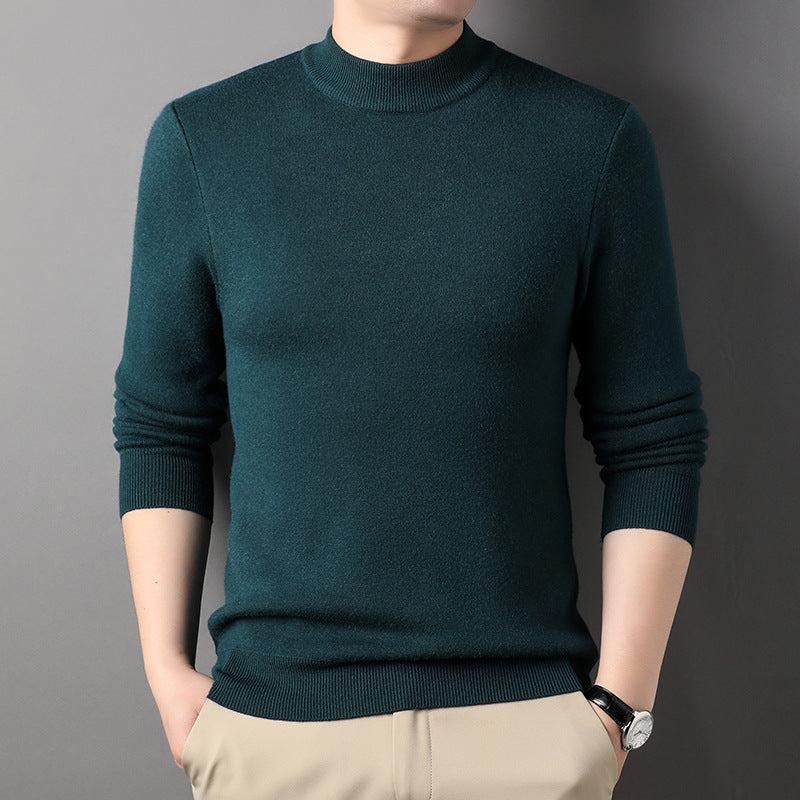 Herren Eleganter Strickpullover mit modernem Stehkragen Aliams