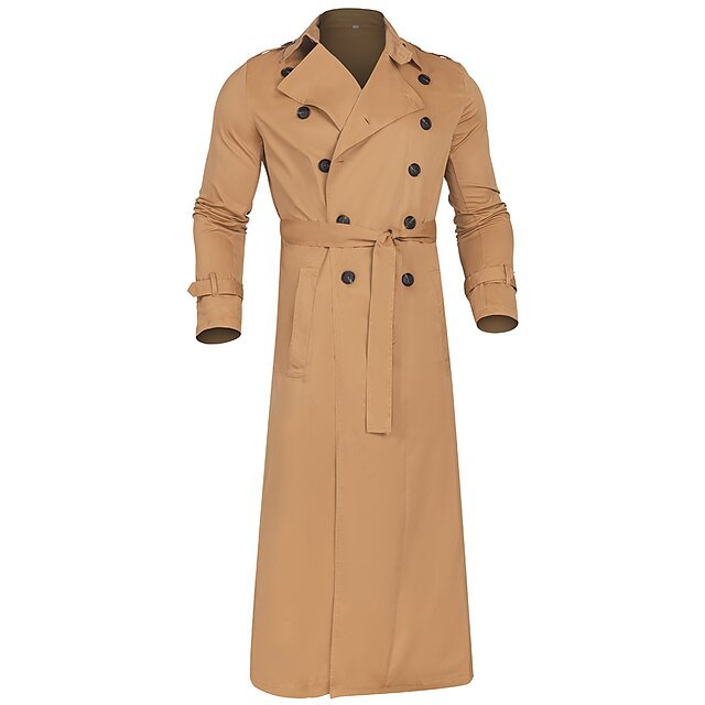 Herren eleganter Trenchcoat mit hochwertiger Verarbeitung und durchgehendem Futter Aliams