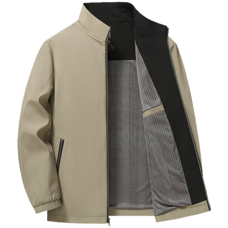 Herren elegante Freizeitjacke mit Stehkragen Aliams