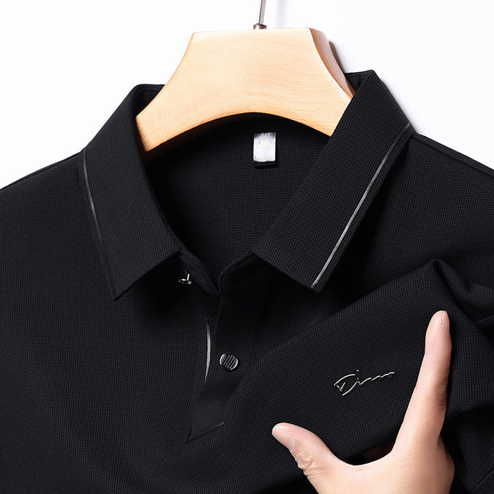 Herren Hochwertiges Langarm Poloshirt mit feuchtigkeitsregulierendem Stoff Aliams