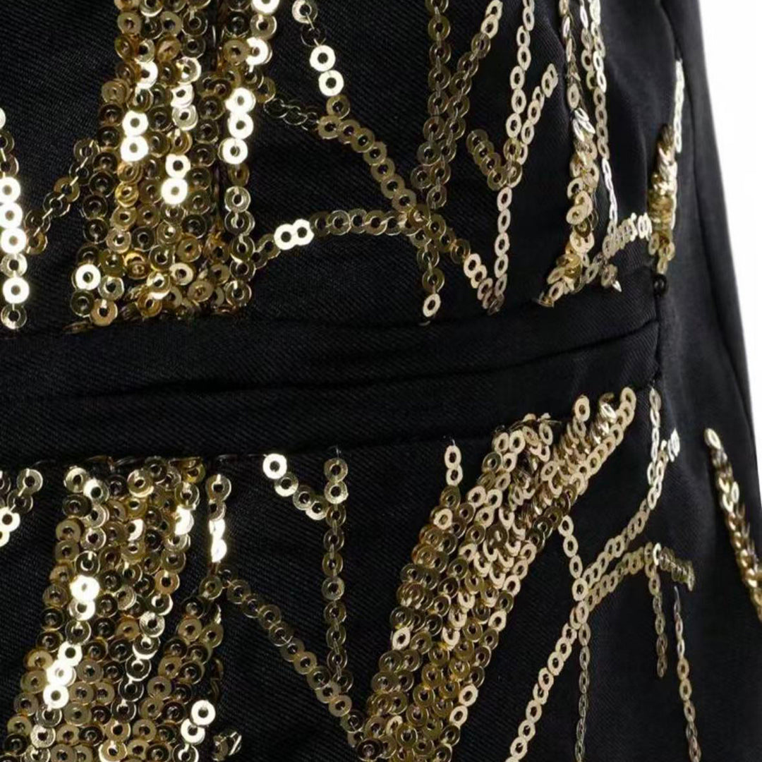 Herren Glamouröse Paillettenweste Aliams