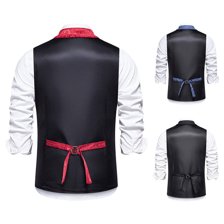 Herren elegante Weste mit aufwendigem Muster und hochwertigem Stoff Aliams