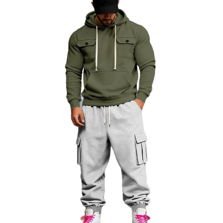Herren Kapuzenpullover und Cargo-Hosen Set Aliams