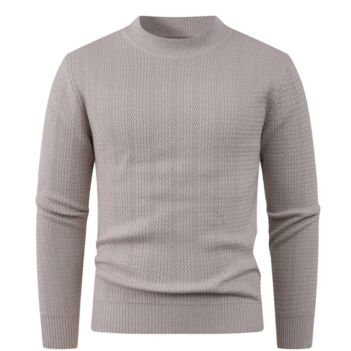 Herren Strukturpullover mit hochgeschlossenem Kragen und modischem Design Aliams