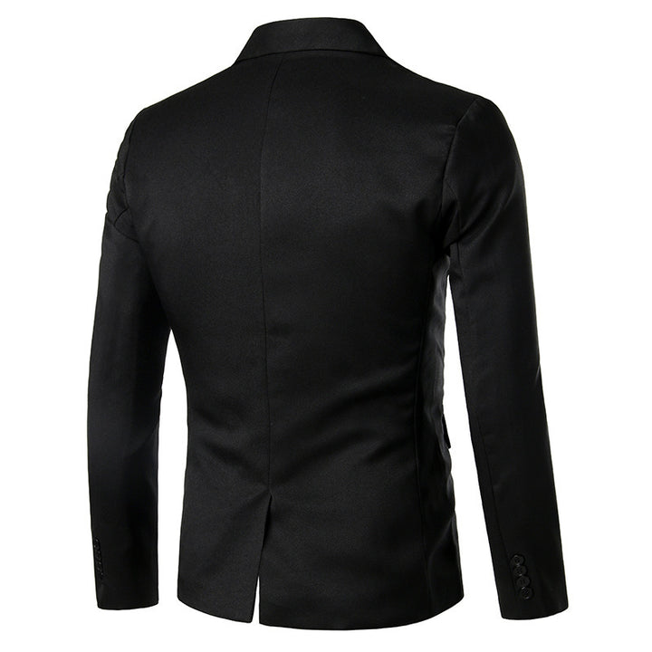 Herren eleganter Smoking-Blazer mit satinierter Kragenpartie Aliams