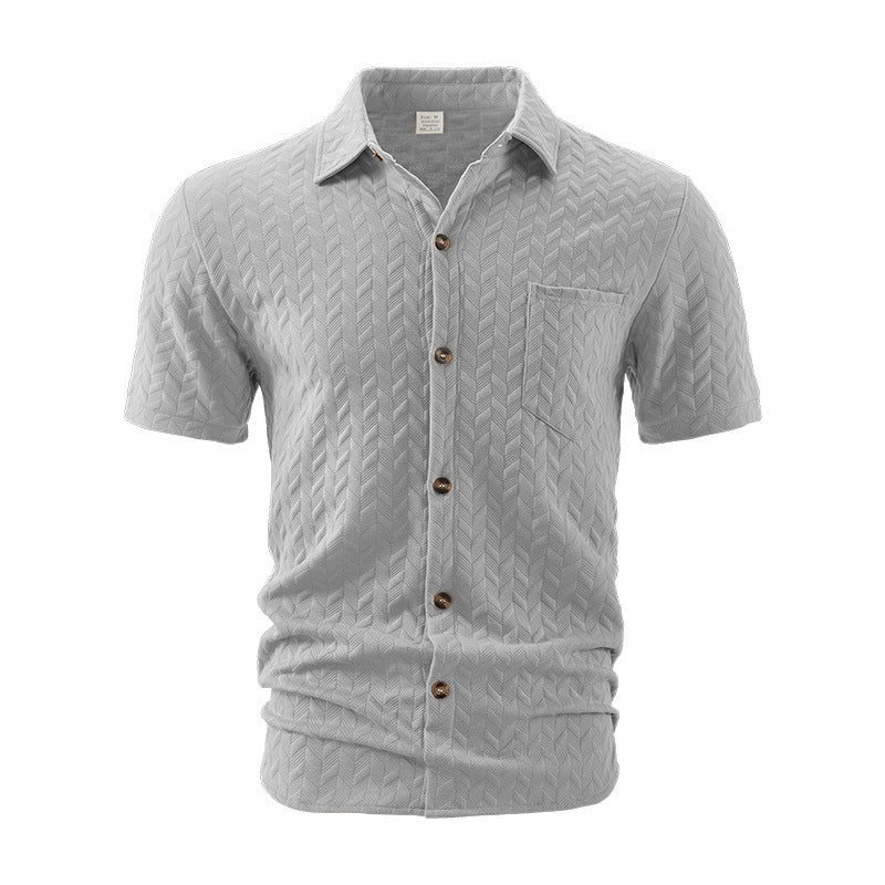 Herren Kurzarm-Hemd mit strukturiertem Design Aliams