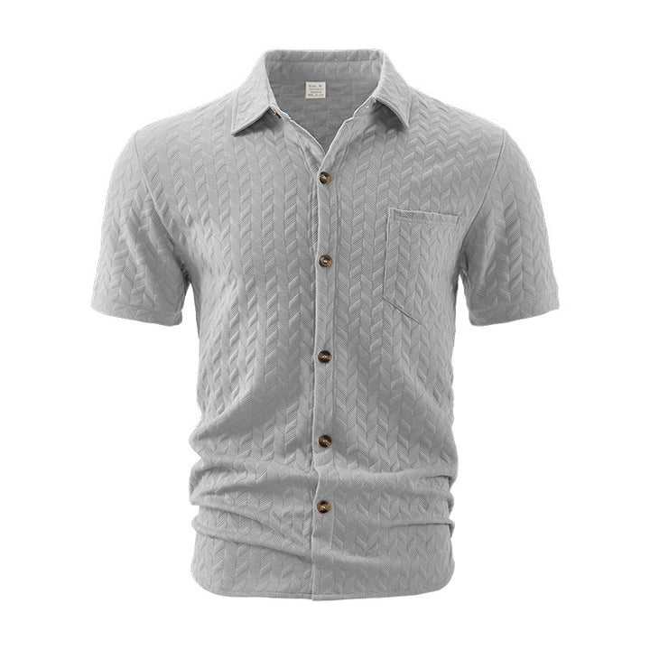 Herren Kurzarm-Hemd mit strukturiertem Design Aliams
