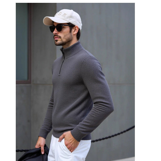 Herren Rollkragenpullover mit modernem Strukturdesign Aliams