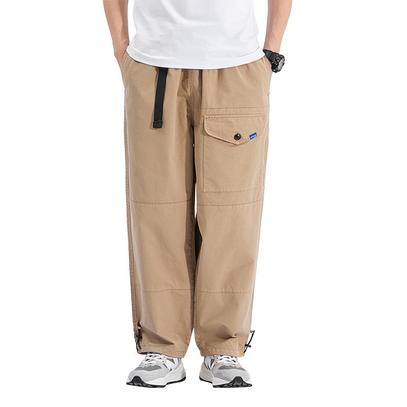 Herren bequeme Cargo-Hose mit vielen Taschen und elastischem Bund Aliams
