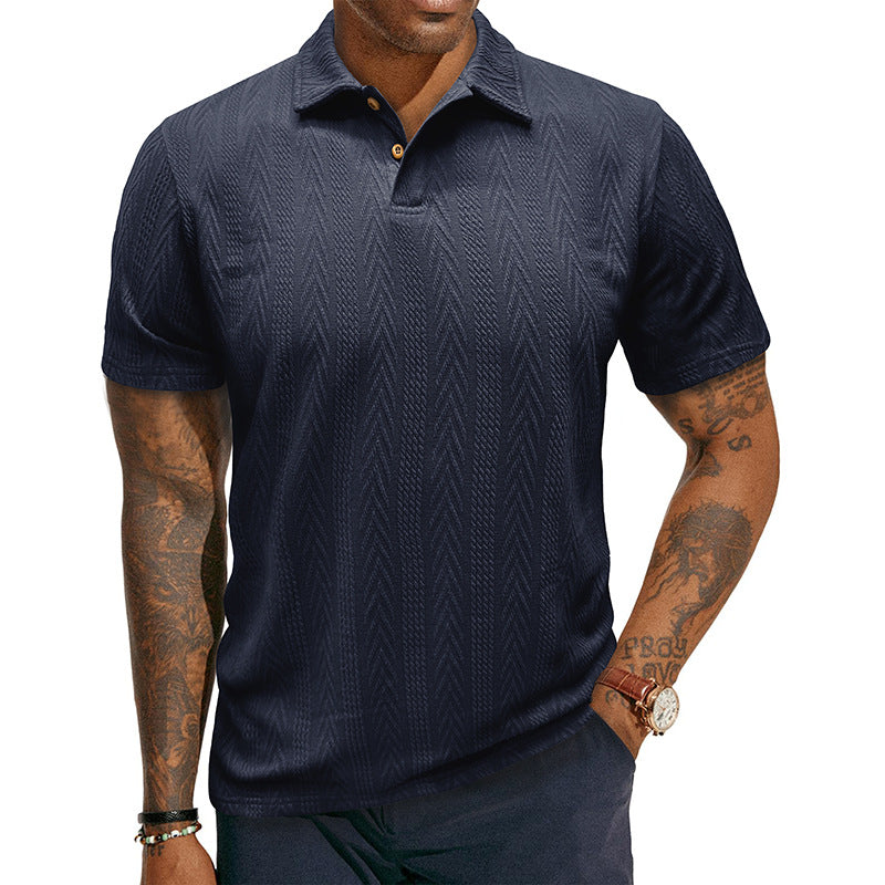 Herren Poloshirt mit strukturiertem Design Aliams