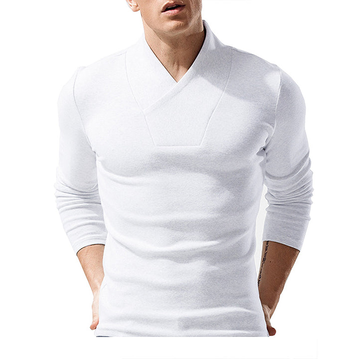 Herren Pullover mit modernem Kragen und feiner Struktur Aliams